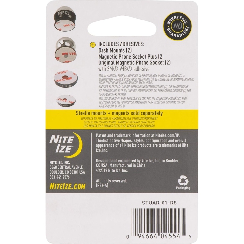 Nite Ize Steelie Universal Adhesive Replacement Kit - for Dash Mount and Phone Sockets