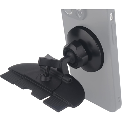 R Magnetic CD Slot Phone Holder for Car, with Magnetic Metal Adapter Compatible with Magsafe iPhones, Non-magsafe Phones