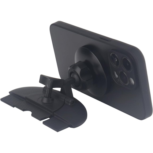 R Magnetic CD Slot Phone Holder for Car, with Magnetic Metal Adapter Compatible with Magsafe iPhones, Non-magsafe Phones