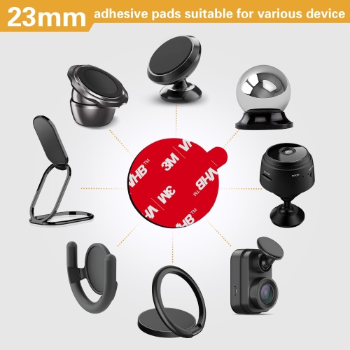 3M VHB Sticky Adhesive Replacement, 4pcs 3.15 Circle Double Sided Pads Gule for Dashboard/Windshield Suction Cup Phone Holder, 4pcs 23mm Round