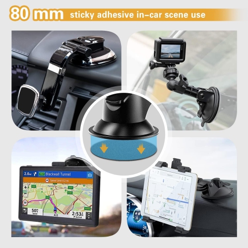 3M VHB Sticky Adhesive Replacement, 4pcs 3.15 Circle Double Sided Pads Gule for Dashboard/Windshield Suction Cup Phone Holder, 4pcs 23mm Round