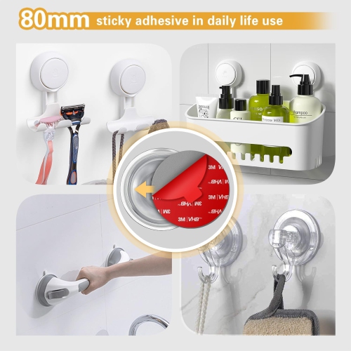 3M VHB Sticky Adhesive Replacement, 4pcs 3.15 Circle Double Sided Pads Gule for Dashboard/Windshield Suction Cup Phone Holder, 4pcs 23mm Round