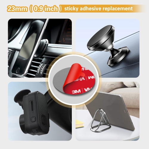3M VHB Sticky Adhesive Replacement, 4pcs 3.15 Circle Double Sided Pads Gule for Dashboard/Windshield Suction Cup Phone Holder, 4pcs 23mm Round