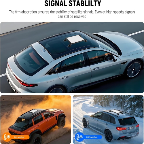 N Suction Cup Mount for Car Compatible with Starlink Mini, 2 in 1 Satellite Mounting Kit & Protective Silicone Case with Strong Suction Cups for Car