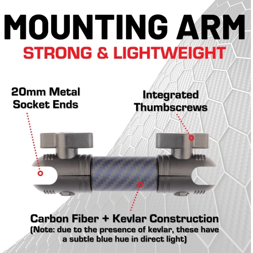 Mounting Arm -4cm Arm Compatible with iPhone and Android Smartphones - Fits 20mm Attachment Ball
