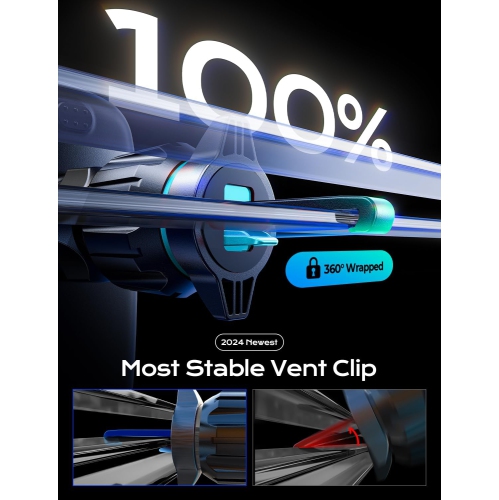 L Car Phone Holder Mount [Military Stable], 2024 Universal Phone Holders for Your Car Vent Phone Mount, Cell Phone Car Mount Clamp for iPhone 16 Car