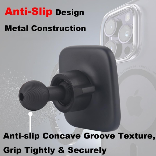 Magnetic Cell Phone Holder Base with 20mm Ball for MagSafe iPhone 16 15 14 13 12 Series, Compatible with Bulletpoint Mounting Solutions