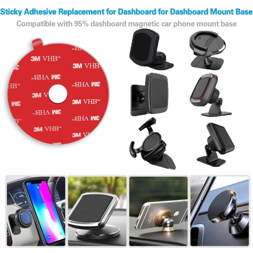 Double Sided Adhesive Pads,Made of 3 M V HB 5952,Car Mount Sticky Pad Replacement.Sticky Dash Cam Mounting Tape.Heavy Duty Tape Sticker for Dashboard