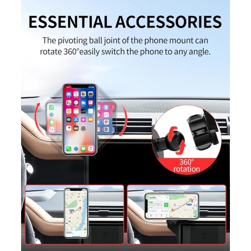 M Car Phone Holder for 2022-2025 Land Rover Defender Accessories 11.4-Inch Screen Fixed Clip, 360° Rotation Phone Mount Compatible with MagSafe, Cell