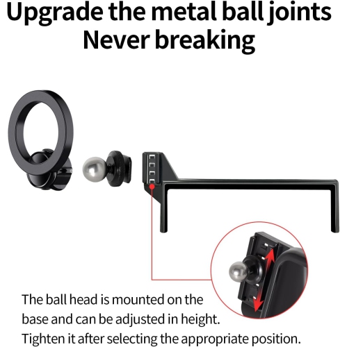 M Car Phone Holder for 2022-2025 Land Rover Defender Accessories 11.4-Inch Screen Fixed Clip, 360° Rotation Phone Mount Compatible with MagSafe, Cell