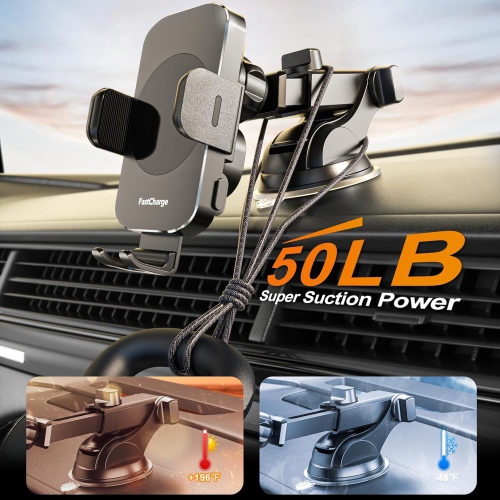 Car Phone Holder 15w Auto Clamping CarPhone Holder Phone Mount for iPhone 16 15 14 13 12 11 Pro Max Xs, Samsung Galaxy S24 Ultra S23 S22 S21 S20 S10+