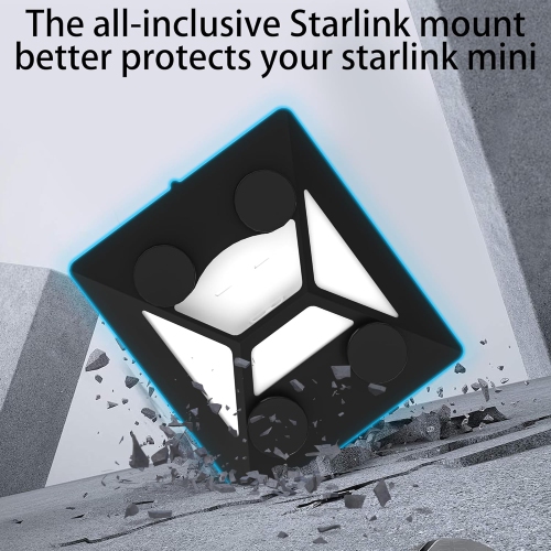 Starlink Mini Mount,Flat Magnetic Starlink Mini Car Shield Mount with Protective Cover,Black