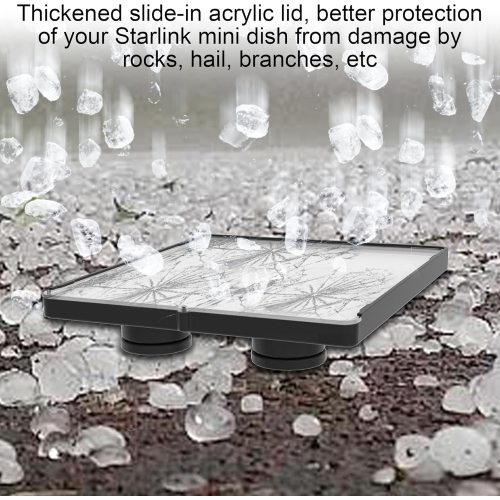 Starlink Mini Mount,Flat Magnetic Starlink Mini Car Shield Mount with Protective Cover,Black