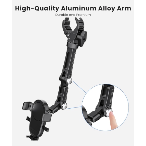 K Rearview Mirror Phone Holder for Car, Rear View Mirror Phone Holder, Rotatable and Retractable Car Phone Holder Mount, Car Truck Essentials