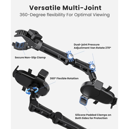 K Rearview Mirror Phone Holder for Car, Rear View Mirror Phone Holder, Rotatable and Retractable Car Phone Holder Mount, Car Truck Essentials