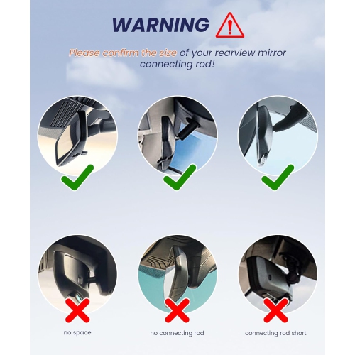 K Rearview Mirror Phone Holder for Car, Rear View Mirror Phone Holder, Rotatable and Retractable Car Phone Holder Mount, Car Truck Essentials