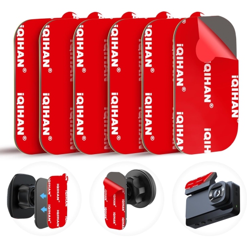 Sticky Adhesive Pads for Magnetic Car Phone Mount, 6pcs Extra Double-Sided Mounting Tapes Replacement for Vehicle Dashboard Cellphone Holder, Heavy