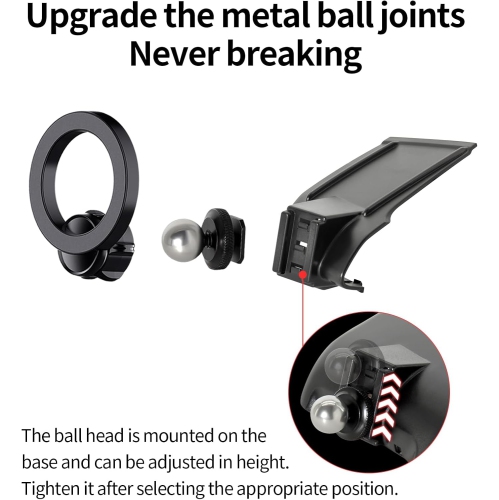 M Car Phone Holder for 2019-2024 Dodge RAM 1500/RAM 2500/RAM 3500 Accessories, 360° Rotation Phone Mount Compatible with MagSafe, Cell Phone Holder