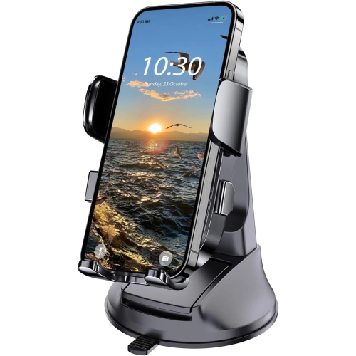 Boat Phone Holder, Suction Cup Boat Cell Phone Mount Marine Dashboard Universal Desk Waterproof Heavy Duty Holder for Boating Kayak Sailing Marine