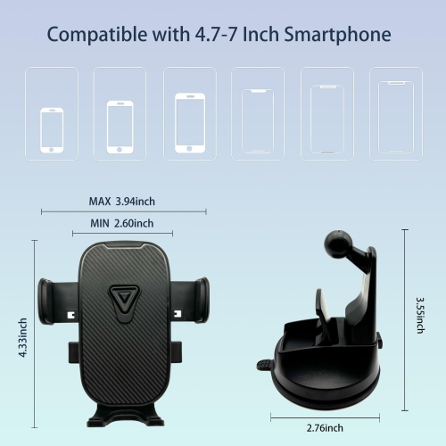 Boat Phone Holder, Suction Cup Boat Cell Phone Mount Marine Dashboard Universal Desk Waterproof Heavy Duty Holder for Boating Kayak Sailing Marine