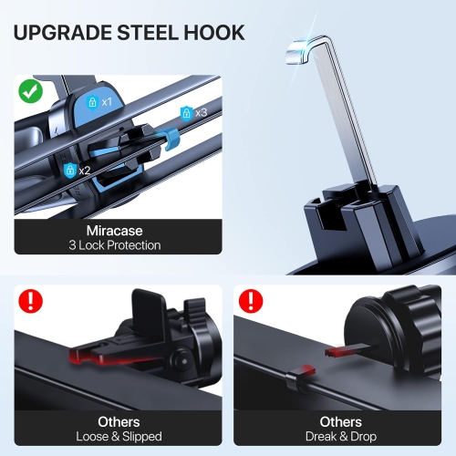 M 3 in 1 Cell Phone Holder for Car, [Strong Suction] Universal Car Phone Mount for Car Dashboard Windshield Air Vent Compatible with iPhone15 14 13