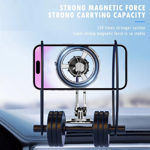 J Universal 360° Pro - 2025 New Magnetic Suction Car Phone Holder, Hands Free Automobile Mounts Cell Phone Holder with Metal Ring, Adjustable Cell