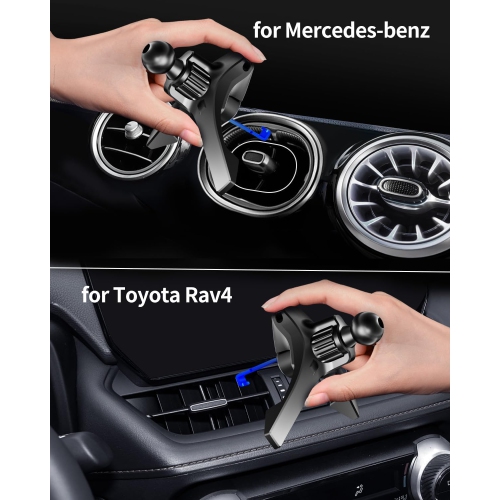 Vent Phone Mount for Car, Hands Free Air Vent Clip Cellphone Holder with Deep Wide Clamp, Universal Automobile Cradle Fit for Big Heavy iPhone 15