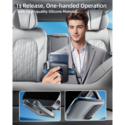 Vent Phone Mount for Car, Hands Free Air Vent Clip Cellphone Holder with Deep Wide Clamp, Universal Automobile Cradle Fit for Big Heavy iPhone 15