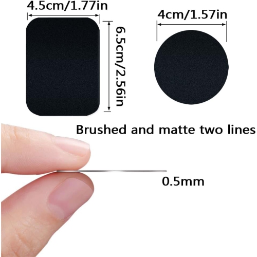 5 Pcs Adhesive Thin Metal Plates for Magnetic Mounts, Metal Plates for Phone Case,Metal Plates Disc for iPhone Phone Magnet/Car Cell Phone Automobile