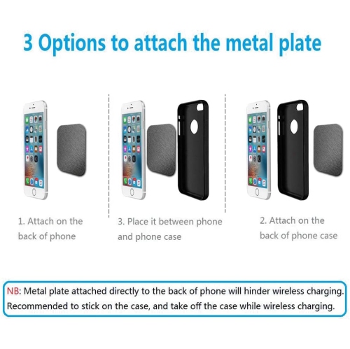 5 Pcs Adhesive Thin Metal Plates for Magnetic Mounts, Metal Plates for Phone Case,Metal Plates Disc for iPhone Phone Magnet/Car Cell Phone Automobile