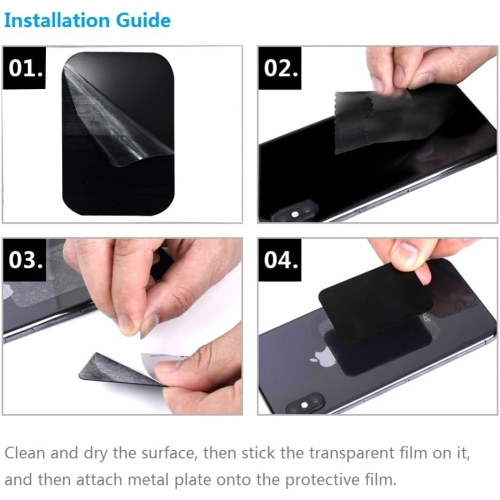 5 Pcs Adhesive Thin Metal Plates for Magnetic Mounts, Metal Plates for Phone Case,Metal Plates Disc for iPhone Phone Magnet/Car Cell Phone Automobile