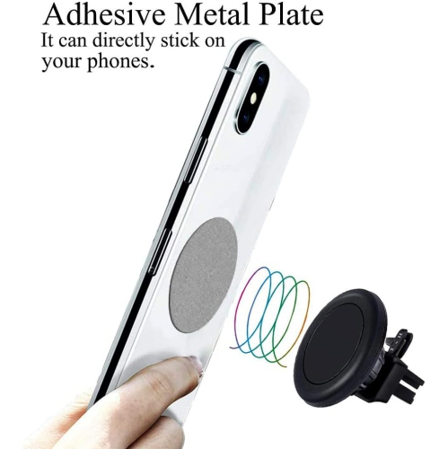 5 Pcs Adhesive Thin Metal Plates for Magnetic Mounts, Metal Plates for Phone Case,Metal Plates Disc for iPhone Phone Magnet/Car Cell Phone Automobile