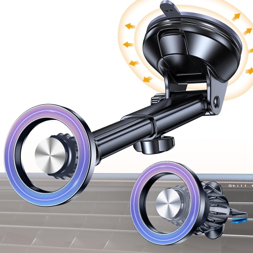 for MagSafe Car Mount(Windshield+Vent+Dash)Magnetic Phone Holder Car Suction Cup Phone Holder for Car Phone Holder MountSupport Cellulaire Auto for