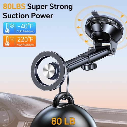 for MagSafe Car Mount(Windshield+Vent+Dash)Magnetic Phone Holder Car Suction Cup Phone Holder for Car Phone Holder MountSupport Cellulaire Auto for