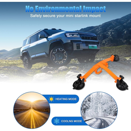 Foldable Starlink Mini Car Mount with Suction Cups,Quick Release Sunroof/Moonroof Mount for Car, RV, Boat, Truck Glass