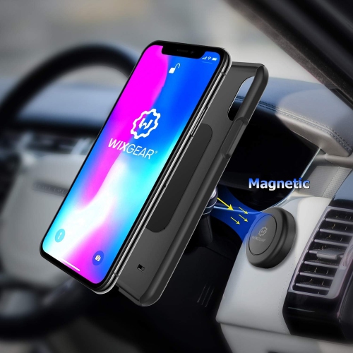 Magnetic Phone Mount, W Universal Stick On Flat Dashboard Magnetic Car Mount Holder Cell Phones Mini Tablets Fast Swift-snapTM Technology