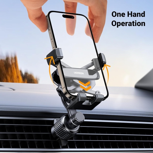 U Car Phone Holder Gravity Vent Phone Mount, Never Blocking Air Vent Clip Cell Phone Holder Compatible with iPhone 16 15 14 13 12 Pro Max Mini Plus,