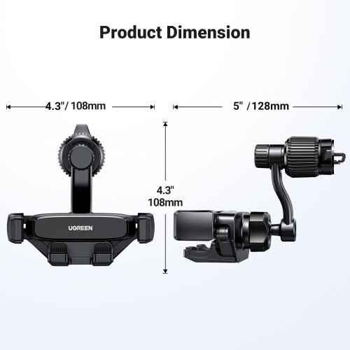 U Car Phone Holder Gravity Vent Phone Mount, Never Blocking Air Vent Clip Cell Phone Holder Compatible with iPhone 16 15 14 13 12 Pro Max Mini Plus,