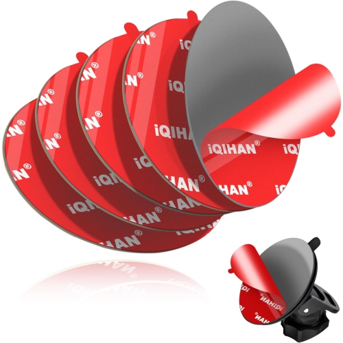 Adhesive Pad for Dashboard Suction Cup Mount, Sticky Pad Replacement for Car Cell Phone Mount, 5pcs 3.15(80mm) Double-Sided Mounting Sticker Gel Tape