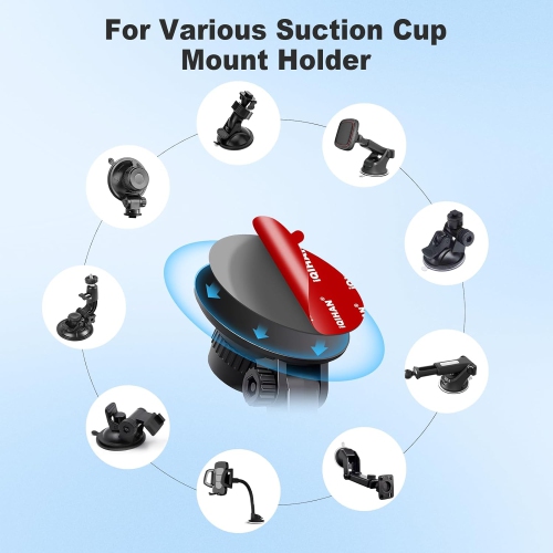 Adhesive Pad for Dashboard Suction Cup Mount, Sticky Pad Replacement for Car Cell Phone Mount, 5pcs 3.15(80mm) Double-Sided Mounting Sticker Gel Tape