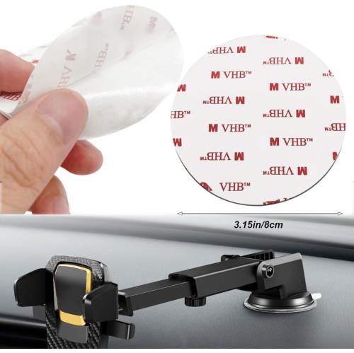 10 Pack 80mm Circular Double Sided Sticky Pads, Strong Car Sticky Adhesive Replacement for Car Mount Mounting Holder Disk Windshield GPS Camera Lock