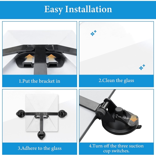 Foldable Starlink Mini Car Mount with Suction Cups,Quick Release Sunroof/Moonroof Mount for Car, RV, Boat, Truck Glass