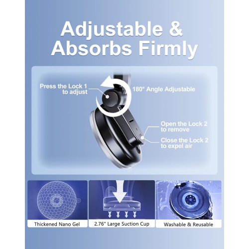 x iPad Car Mount, Cell Phone Holder Car Dash Tablet [360° Rotatable & Firmly Grip] Universal Z Fold Car Mount Dashboard for iPad Mini Pro Air Z Fold