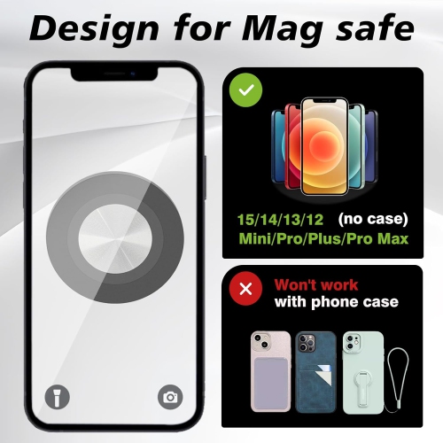 B Seat Back Second Row Anchor 1/4 Screw Mount Phone Holder Tablet for MagSafe Compatible with 2022-2024 Rivian R1T&R1S Backseat fits All