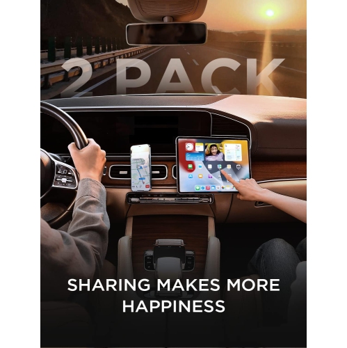 L Magnetic Phone Holder Car Vent 2 Pack 6 Strong Magnets Car Vent Phone Holder Magnetic Hands-Free Cell Phone Holder Magnetic Car Mount Fit 4-7in