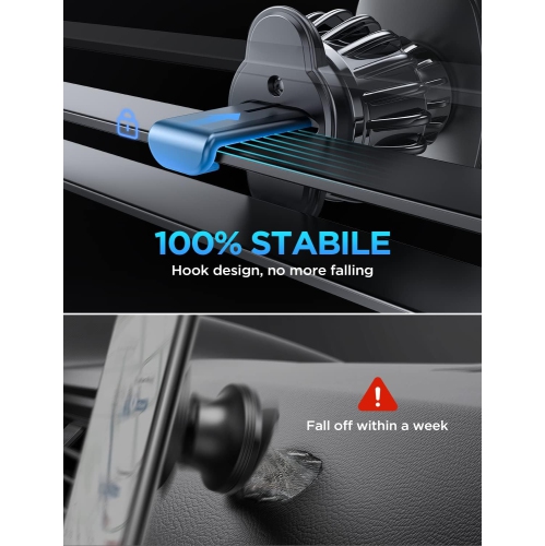 L Magnetic Phone Holder Car Vent 2 Pack 6 Strong Magnets Car Vent Phone Holder Magnetic Hands-Free Cell Phone Holder Magnetic Car Mount Fit 4-7in