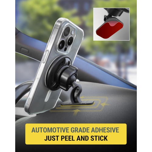 S SMSDV MagicMount MagSafe Car Mount for Vent/Dashboard Cell Phone Holder, 360 Rotation Magnetic Phone Stand for Dash with Vent Clip Compatible with
