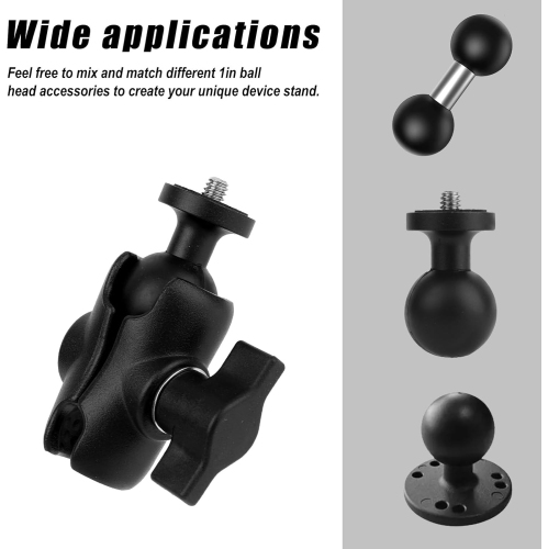 G Double Socket Arm Mount, 2.13in Aluminum Alloy Double Socket Arm for RAM Mount Phone Holder Bike Truck RAM Mounts Arms for 1 Ball Components