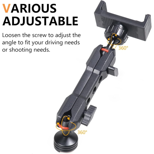 R Dash Phone Mount Holder for 2021 2022 2023 2024 2025 New Ford Bronco 2/4 Door Interior Accessories Dashboard Cell Phone Stand 360° Adjustable