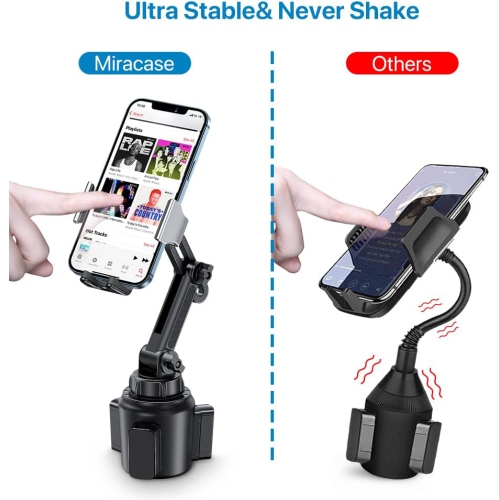 M Universal Cup Phone Holder for Car, [Upgraded Version] Adjustable Long Neck Car Cup Holder Phone Mount Cradle Friendly Compatible with iPhone